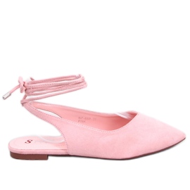 Pirson Pink fűzős nyitott sarkú balettcipők rózsaszín Pirson Pink fűzős nyitott sarkú balettcipők rózsaszín