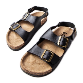 Fekete parafa szandál csatokkal a Lee Cooper LCW-22-35-1163L-tól