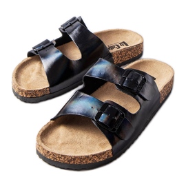 Fekete parafa csúszkák csatokkal a Lee Cooper LCW-22-35-1154L-től