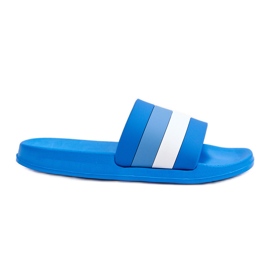 Női Blue Vision csíkos papucs kék