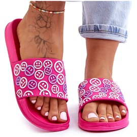 Női papucs hangulatjelekkel Fukszia Cosette rózsaszín Női papucs hangulatjelekkel Fukszia Cosette rózsaszín