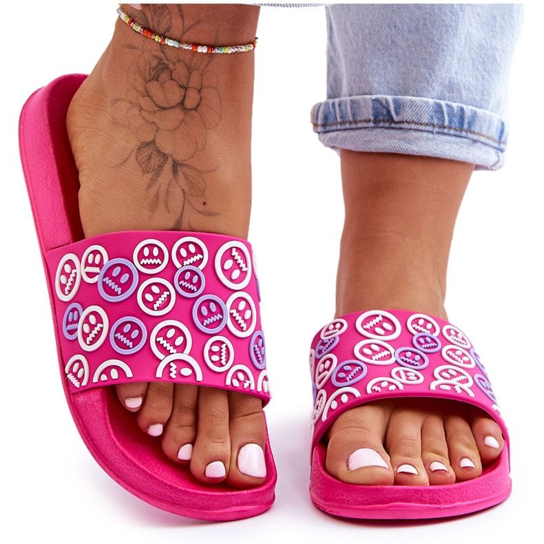 Női papucs hangulatjelekkel Fukszia Cosette rózsaszín