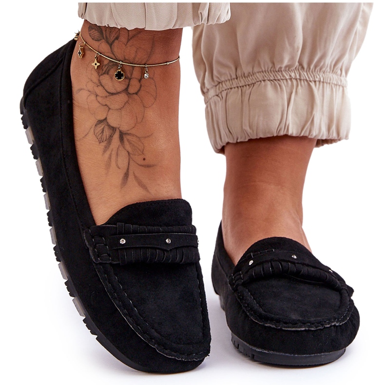 PG1 Női velúr cipők, fekete Clorie