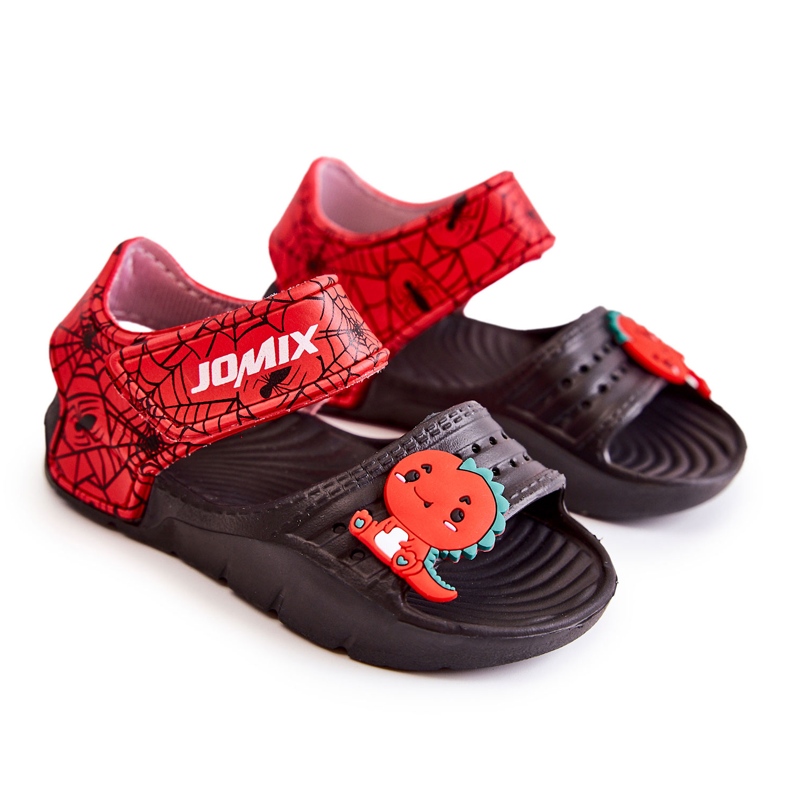 Könnyű habszivacs gyerekszandál tépőzárral, fekete Asti