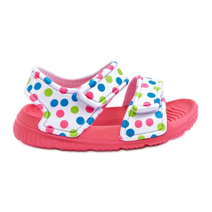 Gyermek habszivacs világos mintás szandál, rózsaszín és fehér Malaga