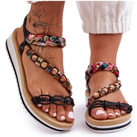 Kényelmes női ékszandál fekete Jodie