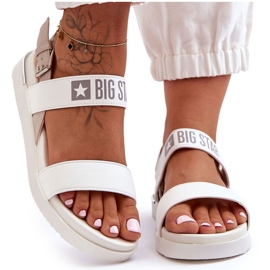 Női lapos szandál Big Star LL274939 fehér
