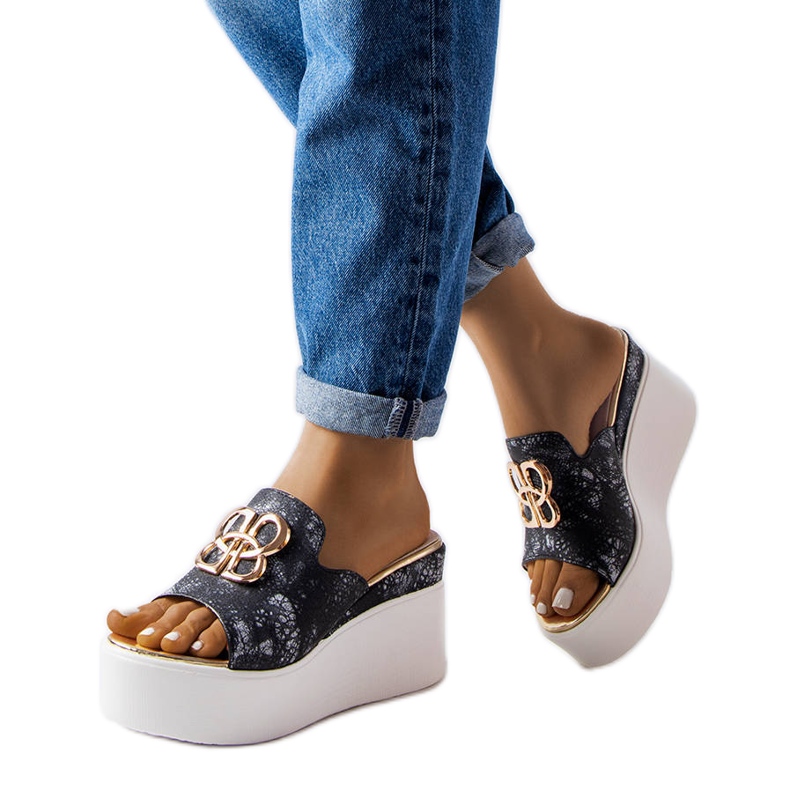 Havanna fekete ékszandál