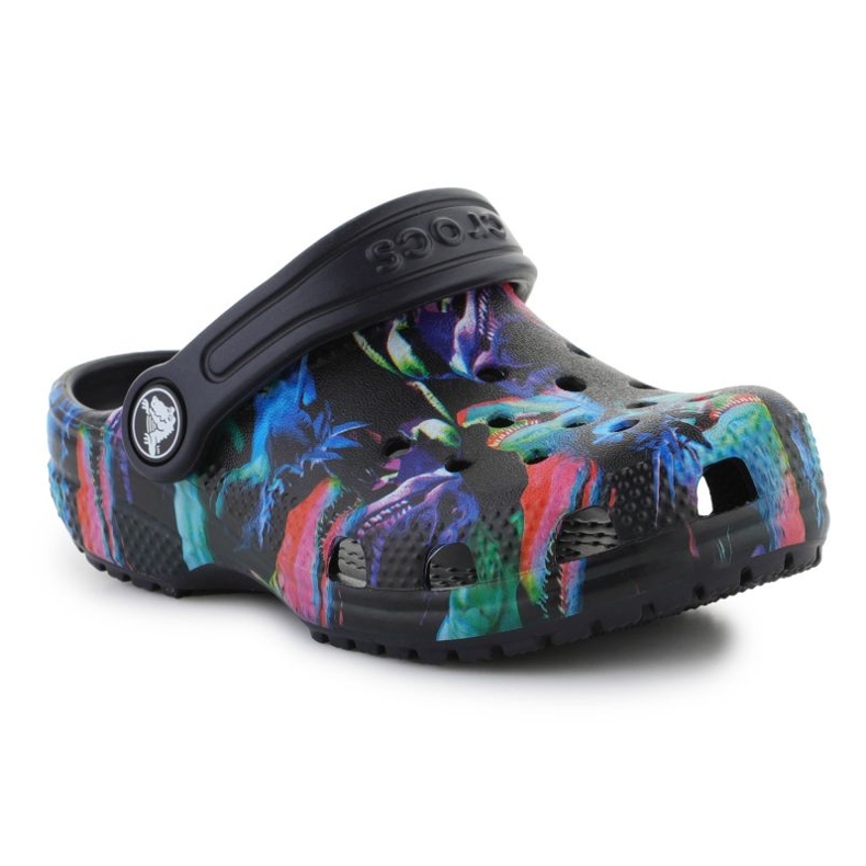 Crocs Classic Dino Clog Jr 208303-4LF papucs fekete
