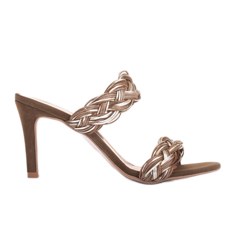 Marco Shoes Szandál fonott pánttal zöld