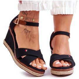 Női ékszandál fekete Janet