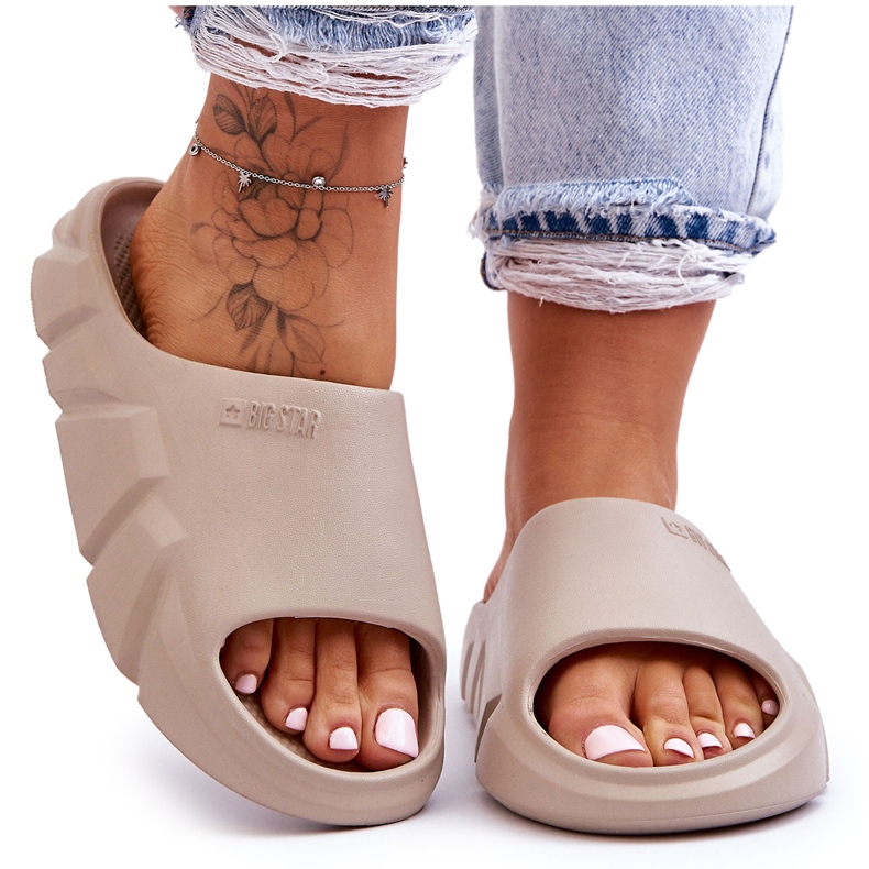 Női könnyű Big Star habpapucs LL274593 bézs