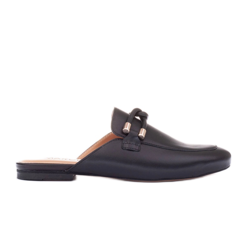 Marco Shoes Papucs díszítéssel fekete