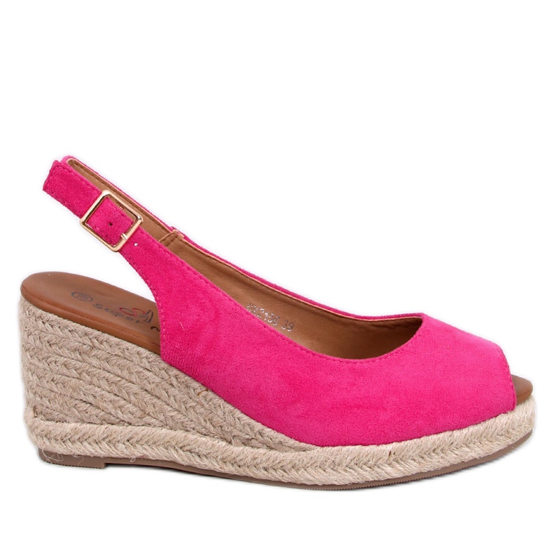Nevil Fuchsia nyitott orrú ékes espadrillák rózsaszín