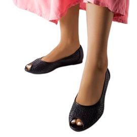 Fekete áttört balerinák a Lafondtól