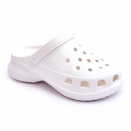 Hab Papucs Crocs Egy Vaskos Talp Fehér Katniss