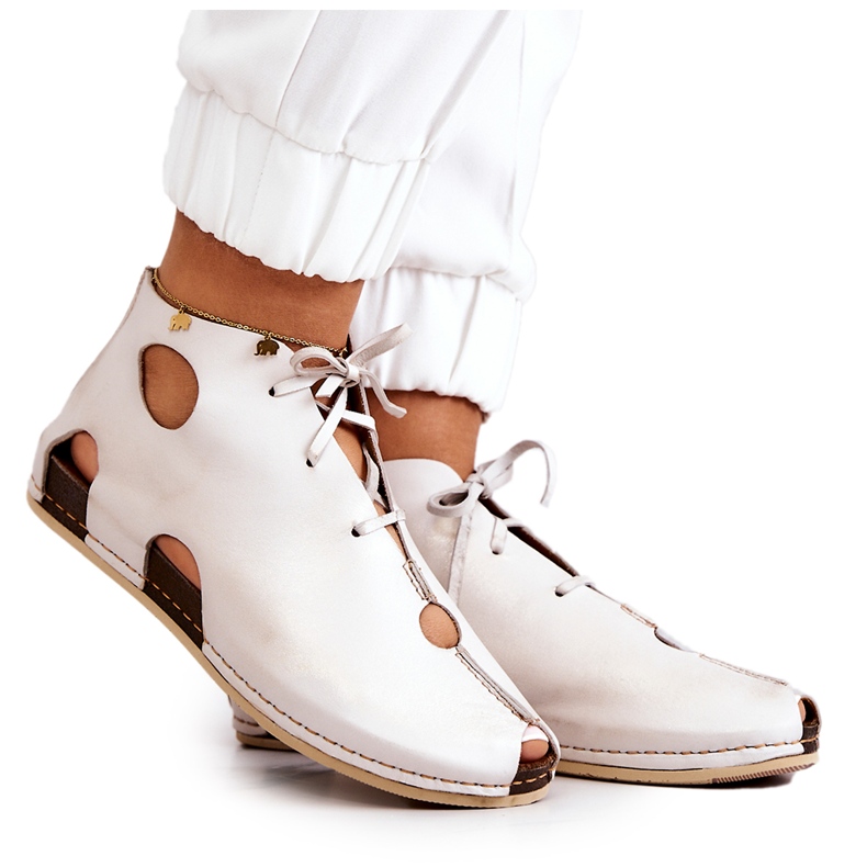 Maciejka 03426-25 Világos bőrcsizma Világos bézs