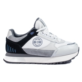 Női tornacipő fehér és szürke LL274370 Big Star Női tornacipő fehér és szürke LL274370 Big Star