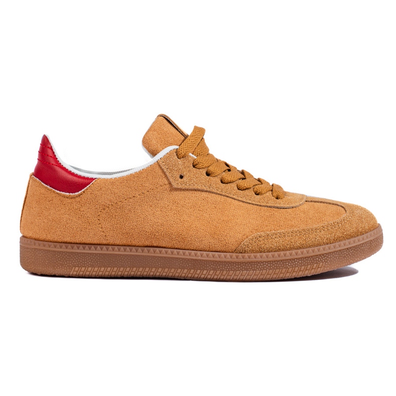 Shelovet barna velúr tornacipő bézs