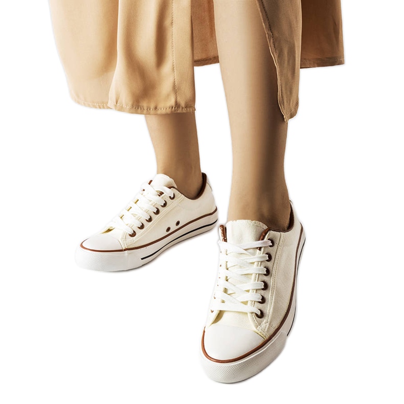 Mascherone fehér szövet tornacipő