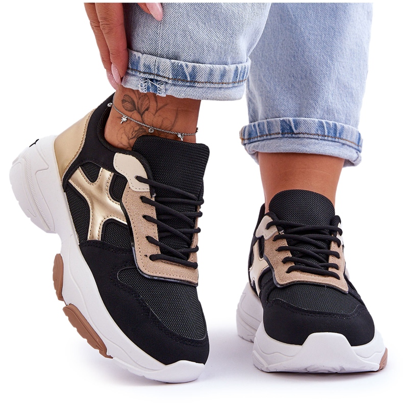 PS1 Női fűzős tornacipő, fekete Cortes