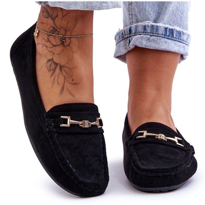 Női klasszikus velúr cipők, fekete Corinell