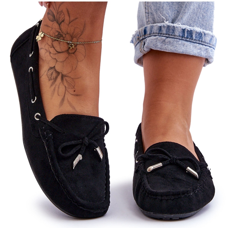 Női velúr cipők, fekete Si Passione