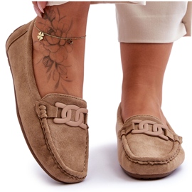 Divatos női velúr cipők barna Rabell