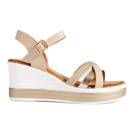 Női bézs Shelovet ékszandál