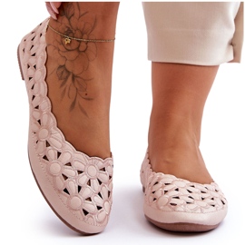 PE1 Női áttört fényes balerina Pink Visionary rózsaszín