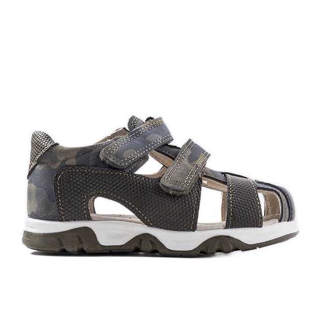 Millard zöld szandál bőr talpbetéttel