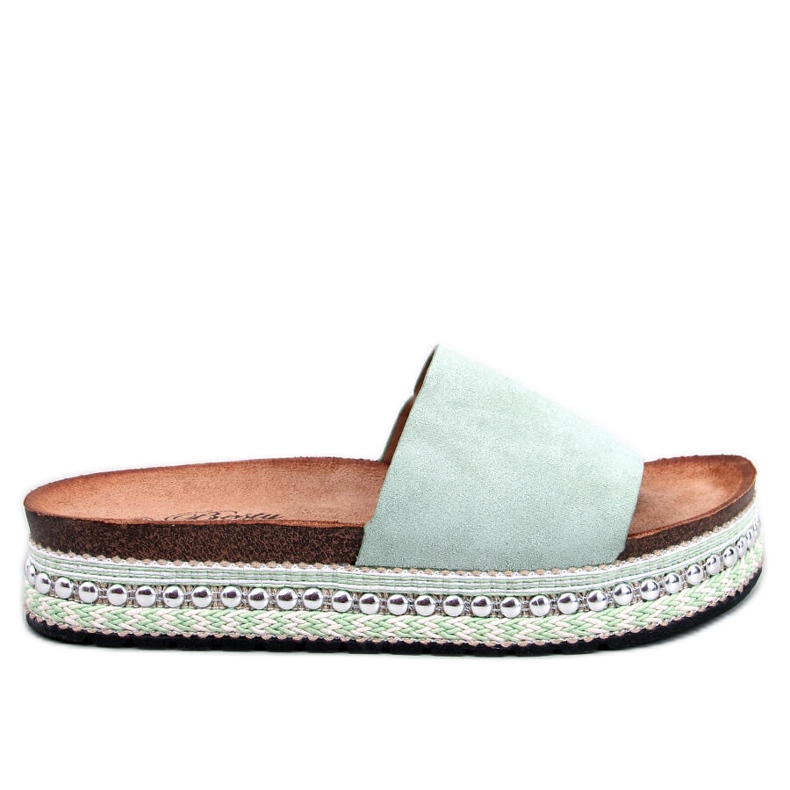 Donnie Green díszített szandál zöld