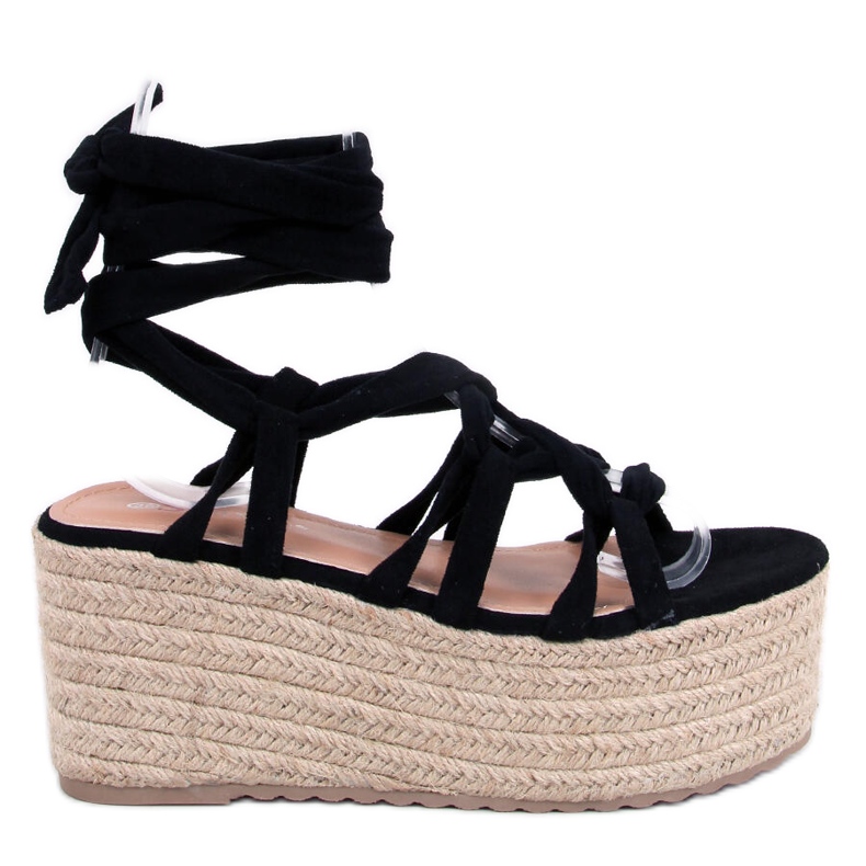Platform espadrillák a Manon Black-től fekete