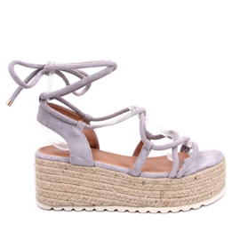 Renau Grey platform espadrill szandál szürke