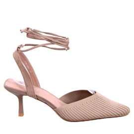 Cordier Khaki nyitott sarkú zoknissarkú bézs