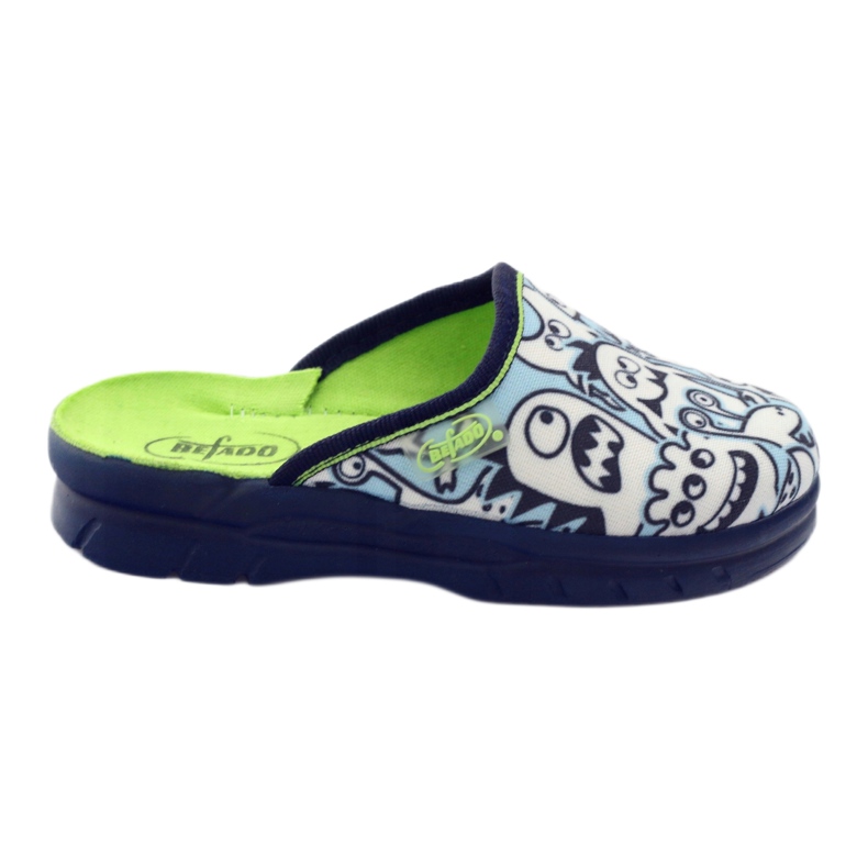 Befado gyermekcipő színező papucs fehér sötétkék kék