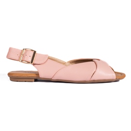 Vinceza Rózsaszín lapos műbőr szandál a Vincezától