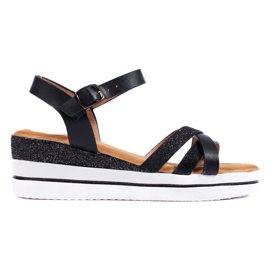 Fekete női Shelovet ékszandál