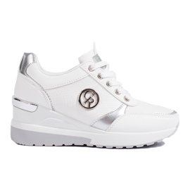 Fehér Shelovet női ék alakú tornacipő