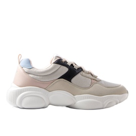 Lee Cooper LCWL-20-39-031 bézs tornacipő