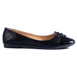 Klasszikus fekete balettlapos Shelovet masnival Klasszikus fekete balettlapos Shelovet masnival