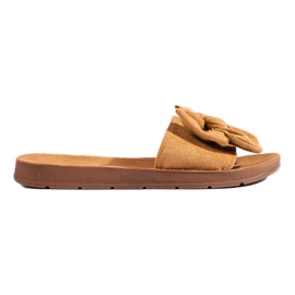 Női barna szandál Shelovet masnival