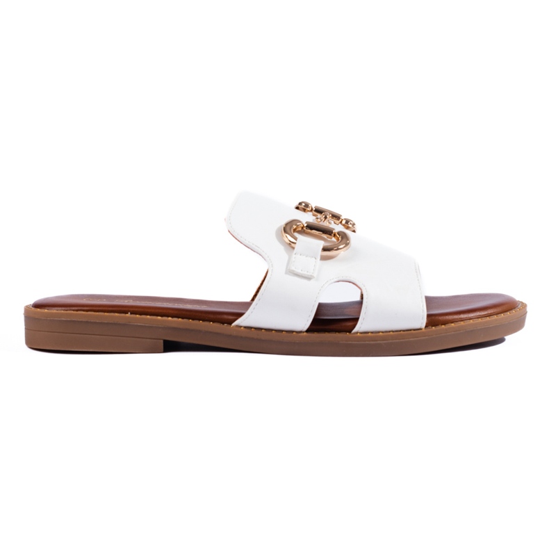 Shelovet női fehér klasszikus papucs