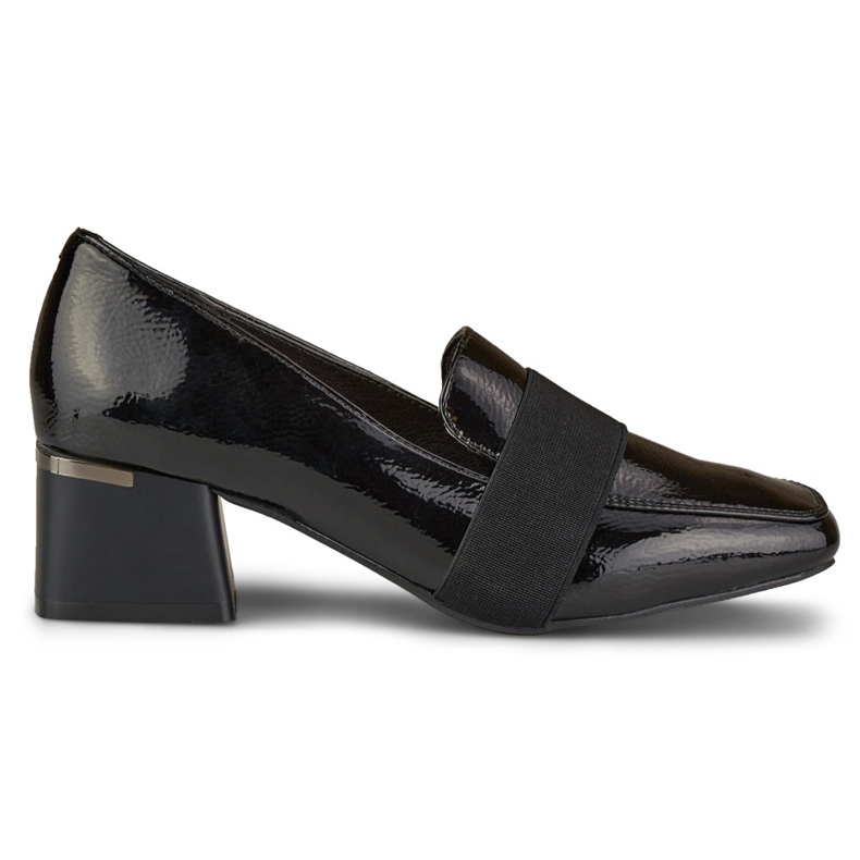 La.Fi Lakkbőr pumpák alacsony sarkú cipővel fekete