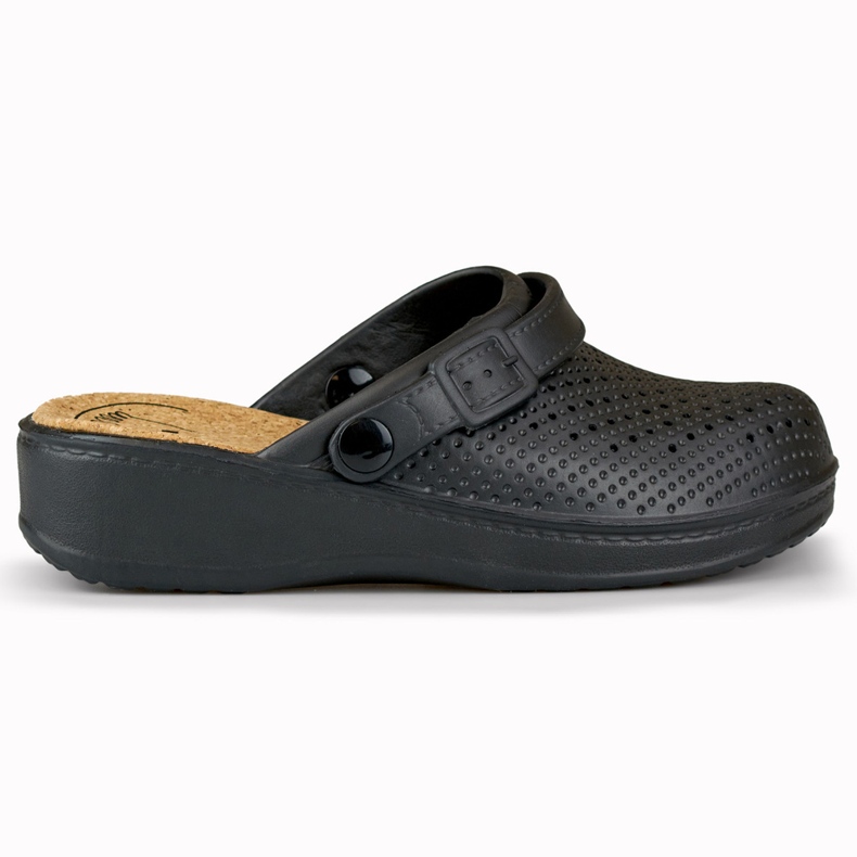 Kényelmes női papucs fedett ujjakkal fekete Kényelmes női papucs fedett ujjakkal fekete