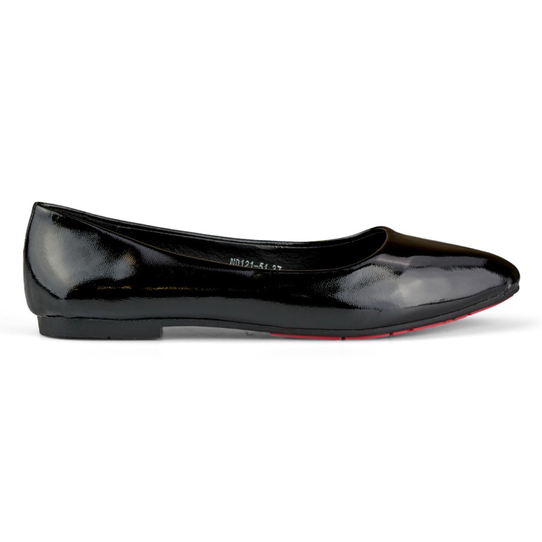 Fekete lakkozott női balerinák