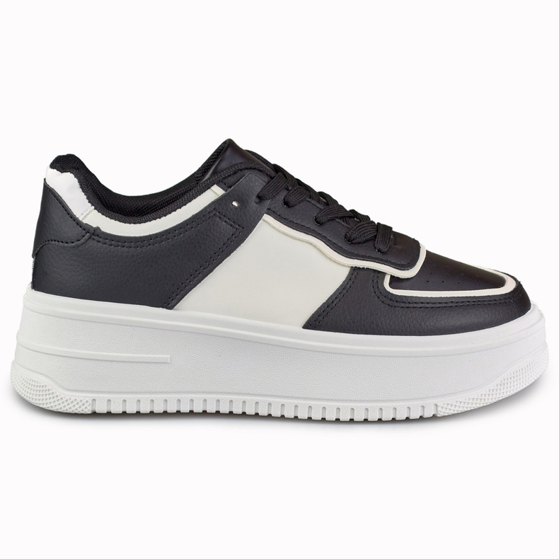 Fekete-fehér platform sportcipő