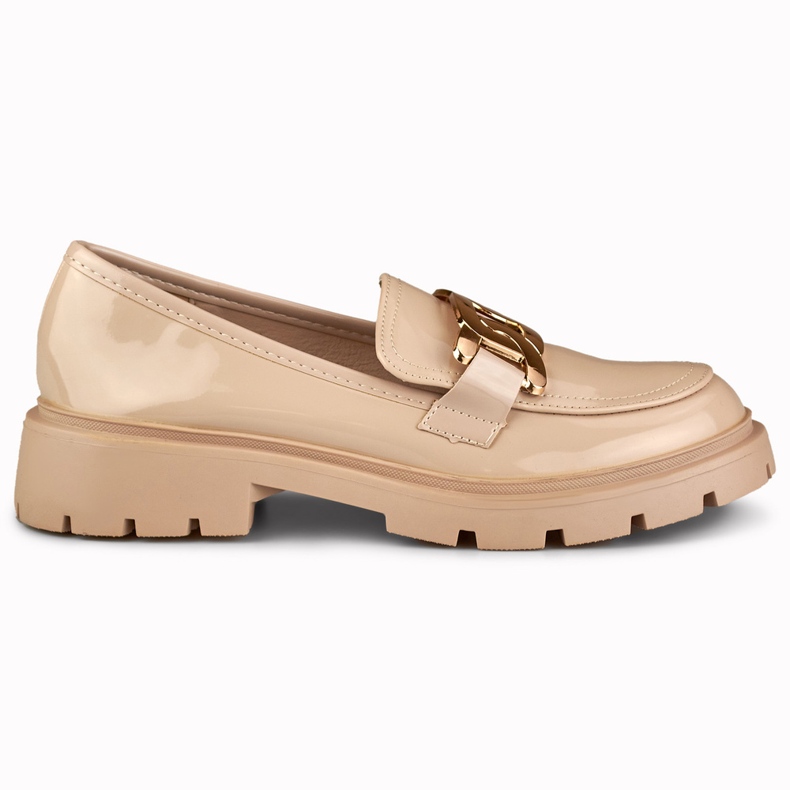 Bézs brogues arany díszítéssel Bézs brogues arany díszítéssel