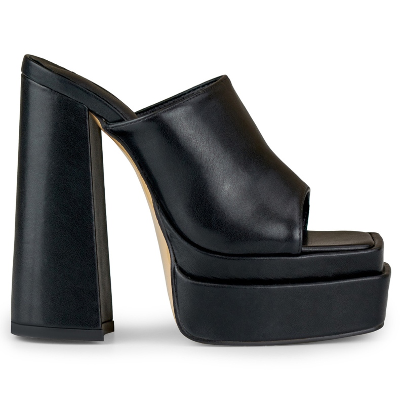 Evelyn magassarkú fekete csúszdák