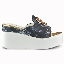 Női fekete ékszandál Fekete